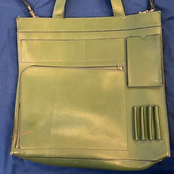 Kate Spade Saturday- Green Leather - Tote Shoulder & Handbag - Picture 2 of 8